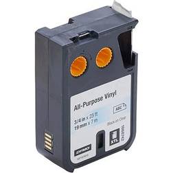 DYMO XTL All-Purpose Vinyl Black on Clear