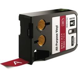 DYMO XTL All-Purpose Vinyl White on Red