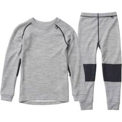 Helly Hansen Completo Base Layer Hh Lifa Merino Bambino - Grey Melang Grigio