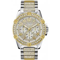 Guess W0799G4 Gouden Tone Frontier herenhorloge Zilver en goud One Size