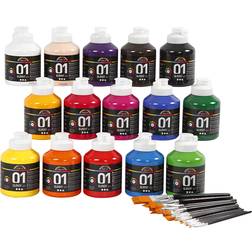 A Color Acrylic Paint Glossy 01 Mixed Colors Set 15x500ml