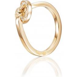 Efva Attling Love Knot & Stars Ring - Gold/Diamonds