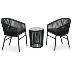 vidaXL 48138 Café-Set, Tisch einschl. 2 Stühle