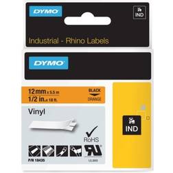 Dymo Rhino Orange Vinyl Tape 1.2cmx5.5m