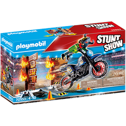 Playmobil Stunt Show Motocross with Fiery Wall 70553