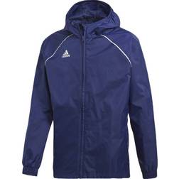 adidas Kid's Core 18 Rain Jacket - Dark Blue/White (CV3742)