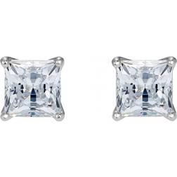 Swarovski Attract Pierced Earrings - Silver/White