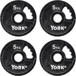 York Fitness G2 Cast Iron Olympic Weight Plates 50mm 4x5kg