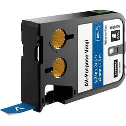DYMO XTL All-Purpose Vinyl White on Blue