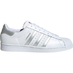 Adidas Superstar Sneakers Shoes Leather White Silver Metallic Men's