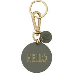 Design Letters Hello/House Key Ring - Green