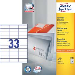 Avery Multipurpose General Use Labels 7x2.54cm