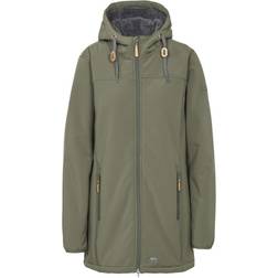 Trespass Kristen Women's Long Hooded Softshell Jacket - Moss