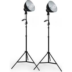 tectake 2 Professionele studiolampen zwart