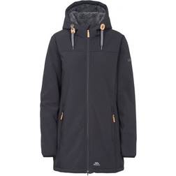 Trespass Kristen Women's Long Hooded Softshell Jacket - Black