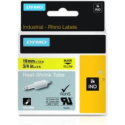 Dymo Industrial Rhino Labels Black on Yellow