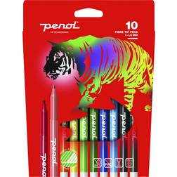 Penol Fibre Tip Pens 10-pack