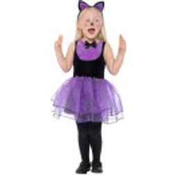 Smiffys Toddler Purple Cat Costume for Girls