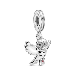 Pandora Harry Potter Hedwig Owl Dangle Charm - Silver