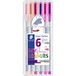 Fineliner Triplus 0,3mm Flamingo 6-pack