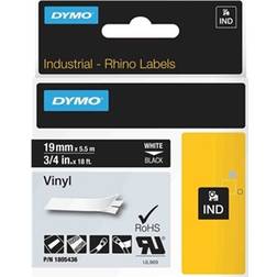 Dymo Industrial Rhino Labels White on Black