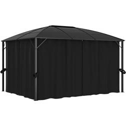 vidaXL Gazebo with Curtains 4x3 m