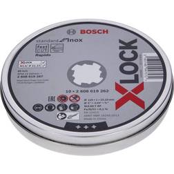 Bosch Disques à tronçonner pour acier inoxydable X-Lock 115 mm x 1 x 22,23 mm lot de 10