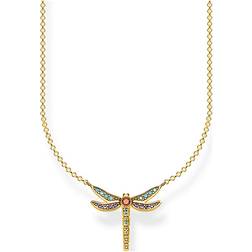 Thomas Sabo Dragonfly Small Necklace - Gold/Multicolour