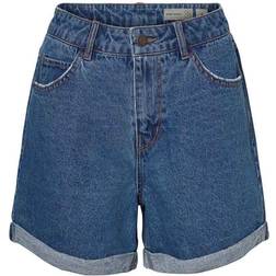 Vero Moda High Waisted Shorts - Blue/Medium Blue Denim