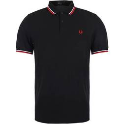 Fred Perry Twin Tipped Polo Shirt - Navy/White/Red