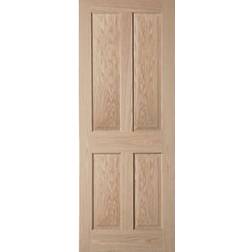 Jeldwen 4 panel Oak Interior Door L, R (83.8x198.1cm)