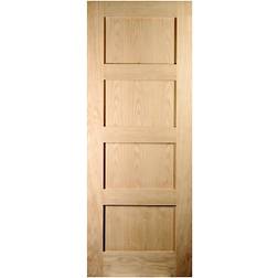 Jeldwen 4 panel Shaker Oak Interior Door L, R (61x198.1cm)