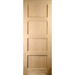 Jeldwen 4 panel Shaker Oak Interior Door L, R (83.8x198.1cm)