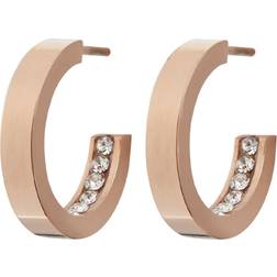 Edblad Monaco Mini Earrings - Rose Gold/Transparent