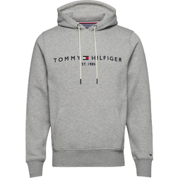 Tommy Hilfiger Signature Logo Hoodie - Cloud Heather