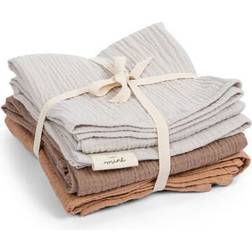 That's Mine Muslin Cloths Feather Grey/Brown/Golden Mist 3-pack