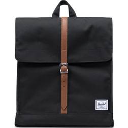 Herschel City Mid-volume Black/tan Synthetic Leather, Unisex, Apparatuur, tassen & rugzakken, Zwart, ONESIZE