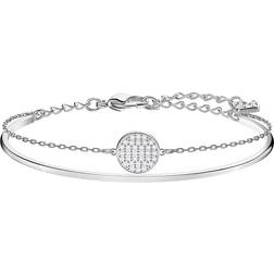 Swarovski Ginger Bangle - Silver/White