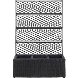 vidaXL Trellis Raised Bed with 3 Pots 11.811x32.677x51.181"