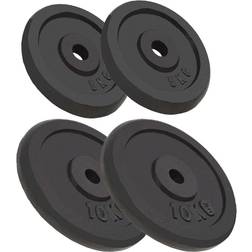 vidaXL Weight Plates 30mm 2x10kg + 2x5kg