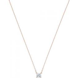 Swarovski Attract Square Necklace - Rose Gold/Tranparent