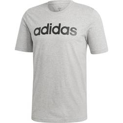 Adidas Essentials Linear Logo T-shirt Men - Medium Grey Heather/Black