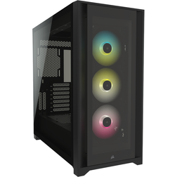 Corsair iCUE 5000X RGB Tempered Glass Mid-Tower ATX PC Smart Case - Black