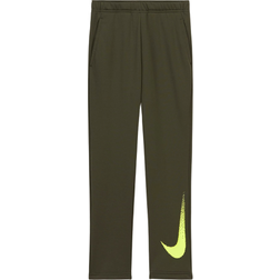 Nike Boy's Graphic Fleece Trousers - Cargo Khaki/Volt (CZ3948-325)