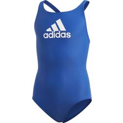 adidas Girl's Badge of Sport Swimsuit - Royal Blue/White (GE2037)