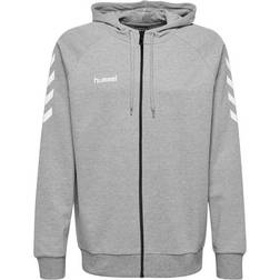 Hummel Go Kids Cotton Zip Hoodie - Grey Melange (204231-2006)