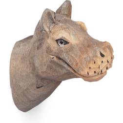 ferm LIVING Animal Hand Carved Hook Hippo