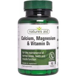 Natures Aid Calcium, Magnesium & Vitamin D3 90 Stk.