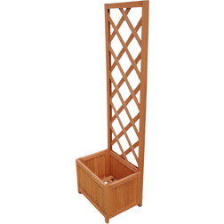 vidaXL Flower Box with Trellis Plantekasse