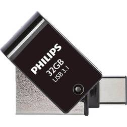 Philips 2 in 1 Nero 32GB OTG USB C USB 3.1
